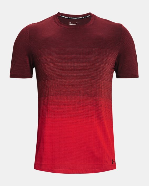 Men's UA Seamless Lux Short Sleeve, Red, pdpMainDesktop image number 4